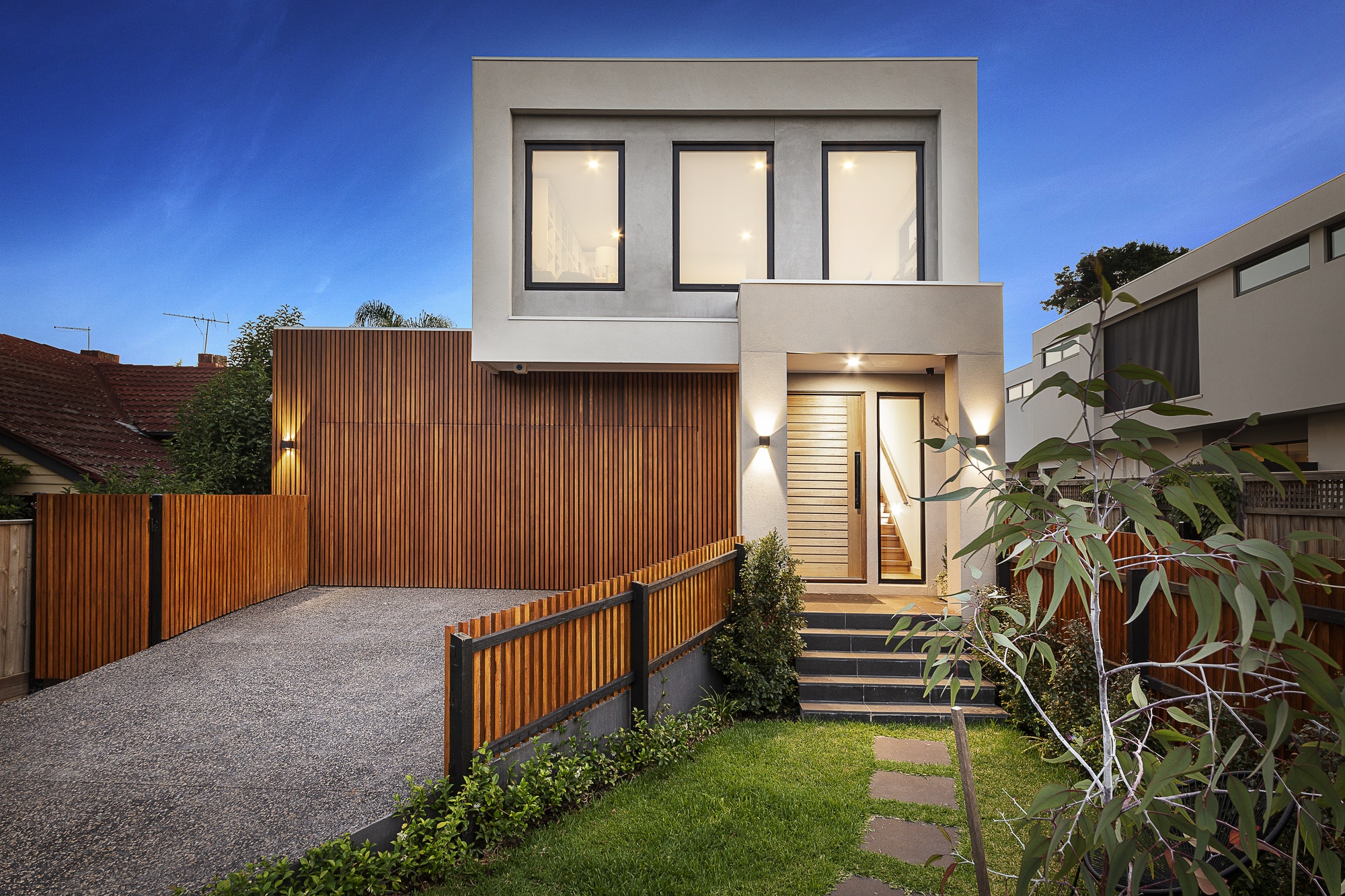 Luxury mini villa facade in Greece