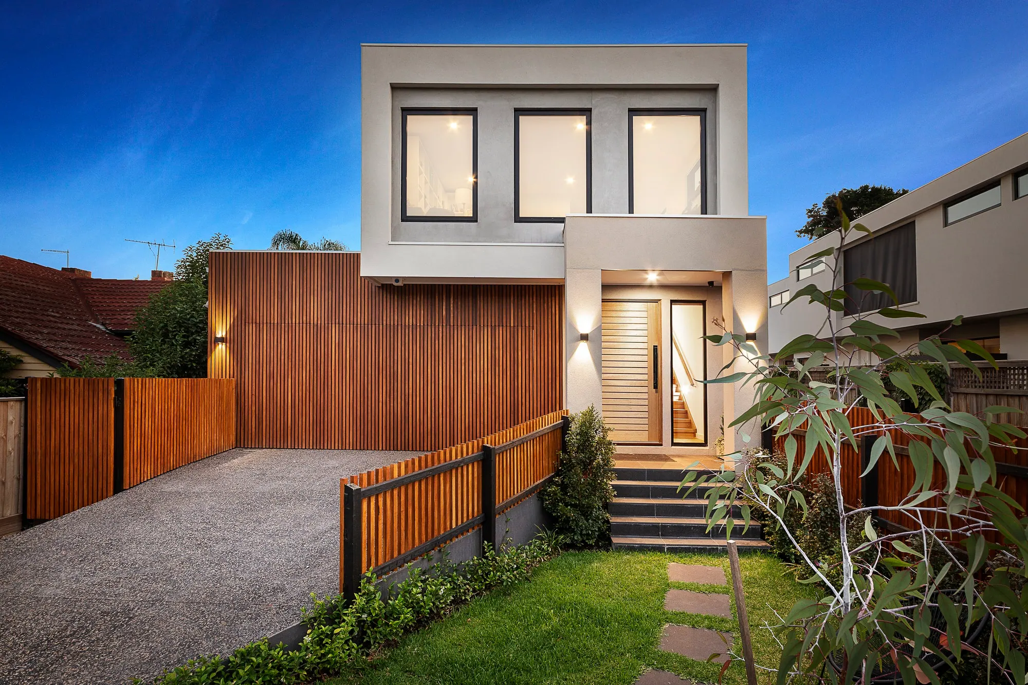 Luxury mini villa facade in Greece
